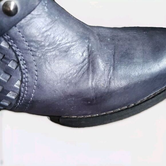 Very Volatile Wester Boots Women's Size 10 Gray Distressed Leather Stud Harness - Picture 12 of 12